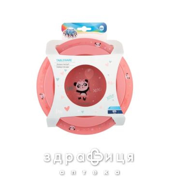 Canpol набір посуду з 2-х елементів exotic animals 56/523 рожевий