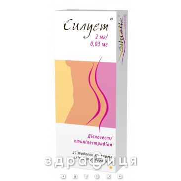 Силует таблетки в/о 2,03мг №21 протизаплідні препарати