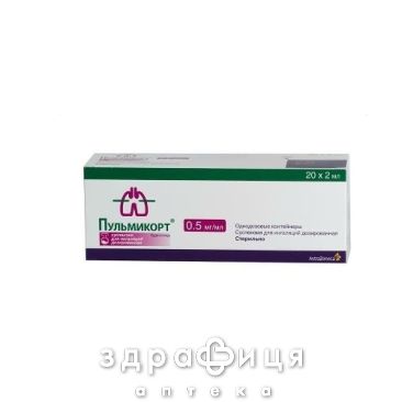 Пульмикорт сусп д/инг 0,5мг/мл 2мл №20 ингалятор против астмы