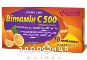 Витамин С таблетки д/жев 500мг №10