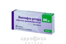 Наклофен ретард таб 100мг №20 нестероидный противовоспалительный препарат