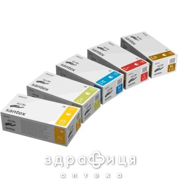 ПЕРЧАТКИ SANTEX СМОТР Н/СТ ЛАТЕКС M №100