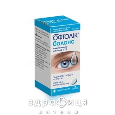 Офтолик баланс раствор увлажн 10мл витамины для глаз (зрения)