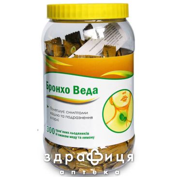 Бронхо веда трав'янi льодяники смак мед-лимону №300 відхаркувальні засоби, сиропи, таблетки