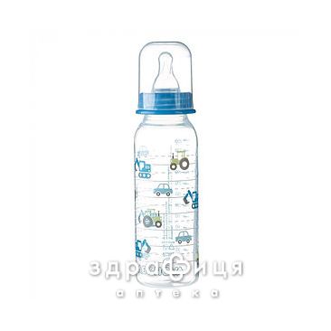 Baby nova 47010/1 бутылочка пласт декор мальчик 250мл