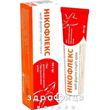 Никофлекс меди форте спорт крем 50г хондропротекторы