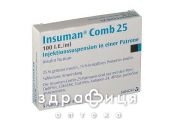 Iнсуман комб 25 сусп д/iн 100мо/мл карт 3мл №5 лікарство від діабету