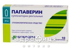 Папаверин супп рект 20мг №10