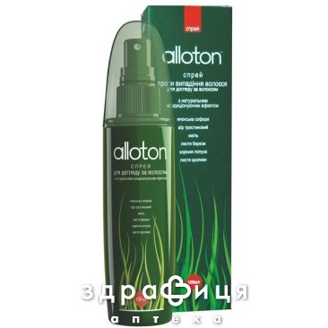 Аллотон спрей швид вiднов пошкод волос по всiй довж 100мл шампунь для сухого волосся