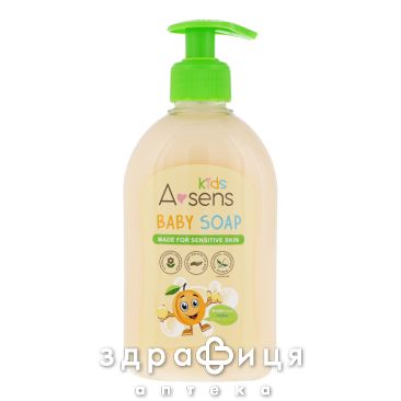 A-sens kids мыло дет с гипоаллерг.абрикосовым парфюмом 300мл