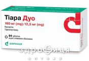 Тиара дуо таб п/о 160мг/12,5мг №84 таблетки от давления