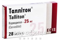 Таллiтон таб 25мг №28 - таблетки від підвищеного тиску (гіпертонії)