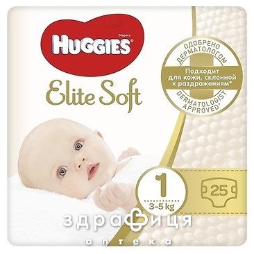 Підгузники huggies elite soft р1 (до 5кг) №25