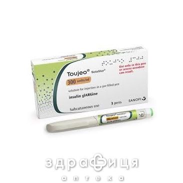 Тожео солостар розчин д/iн 300од/1,5мл 1,5мл шприц-ручка 1,5мл №1 лікарство від діабету