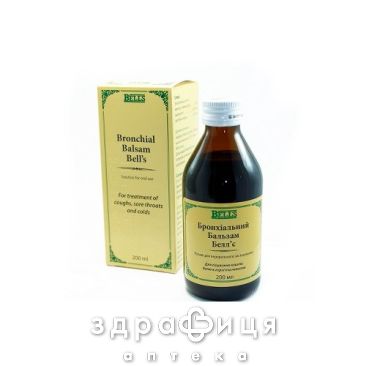 Бронхiальний бальзам белл'с 200мл ліки від застуди