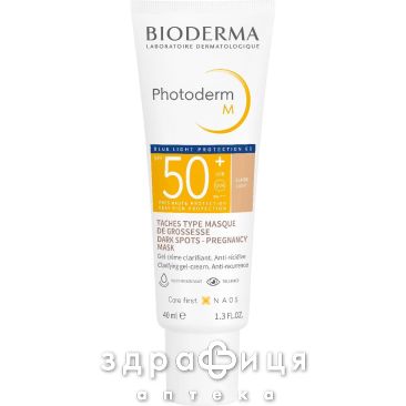 Bioderma фотодерм м гель-крем spf50+ свелтый 40мл крем для загара