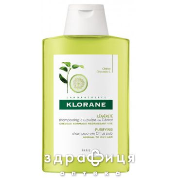 Klorane шампунь з м'якоттю солодкого лимона та вiтамiнами 400 мл д/част викор