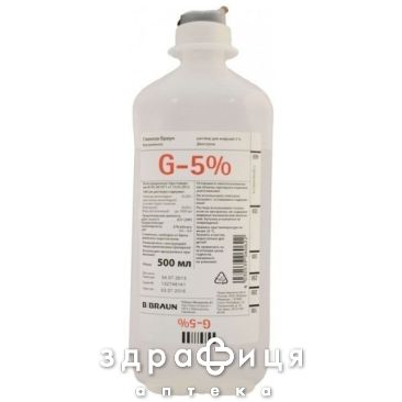 ГЛЮКОЗА Б БРАУН Р-Р Д/ИНФ 5% 500МЛ №10