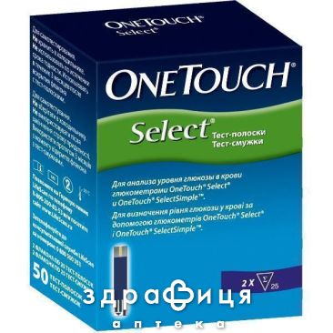 Тест -смужки one touch select уп. 50