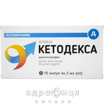 Кетодекса розчин д/ін 25мг/мл 2мл №10 нестероїдний протизапальний препарат