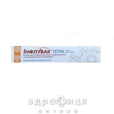 Вакцина инфлувак тетра 4-валентная сусп 0,5мл №1