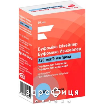 Буфомiкс iзiхейлер пор д/iнг 320мкг/9мкг/доза 60доз ліки від астми