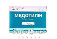 Медотилін розчин д/ін 1000мг/4мл 4мл №3