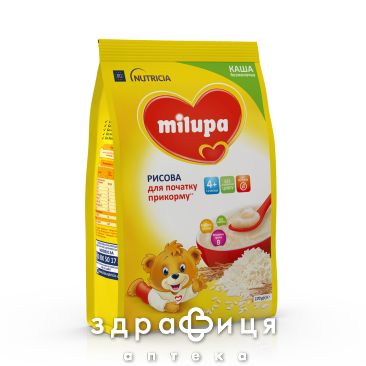 Milupa каша безмолочна рисова з 4мiс 170г 4441