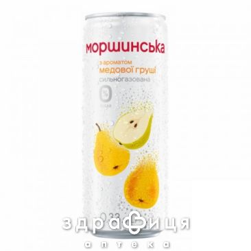 Мінеральна вода моршинська медова груша газ ж/б 0,33л