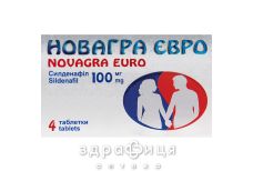 Новагра Евро таблетки п/о 100мг №4 для потенції
