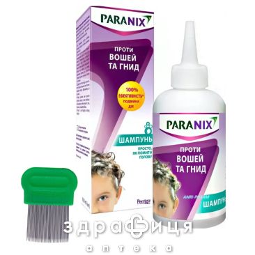 Параникс шампунь п/педикулезный с гребн 100мл от паразитов