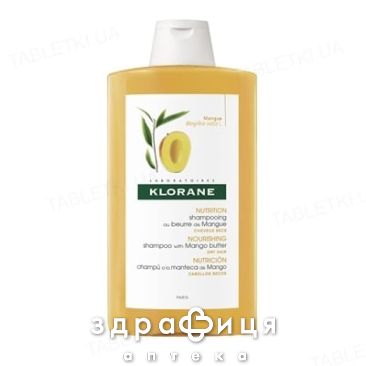 Klorane 23600  шампунь з олiєю манго д/сух волосся 400мл