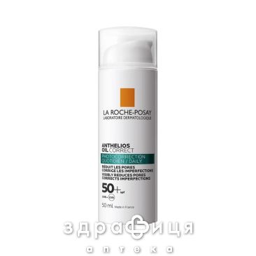 La roche posay антеліос оіл корект гель-крем д/щоден догл за пробл шк обл 50мл
