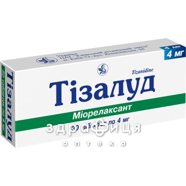 Тiзалуд таб 4мг №30 нестероїдний протизапальний препарат