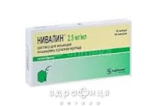 Нiвалiн р-н д/iн. 2,5 мг/мл амп. 1 мл №10 для нервової системи