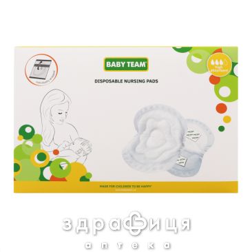 Baby team вкладиши в бюстгалтер абсорбир однораз №60 0025