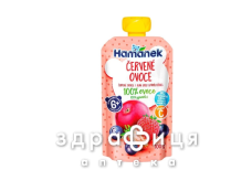 Детское питание Hame хаманек пюре яблоко/черника/клубника пауч 100г