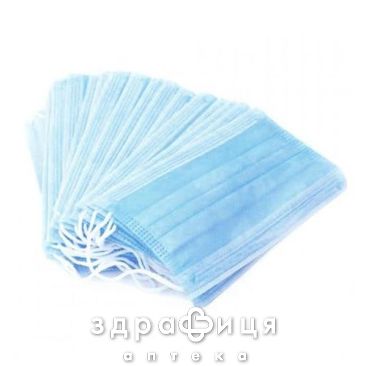 МАСКА МЕД 3-Х СЛОЙНАЯ Н/СТ №100
