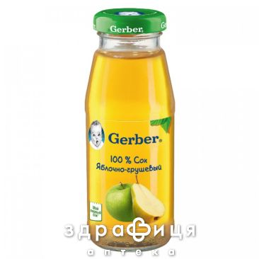 Gerber (Гербер) сок яблочно-грушевый с 4 мес 175мл 1327116