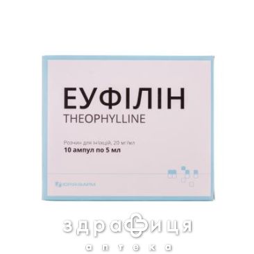 Эуфиллин раствор д/ин 20мг/мл 5мл №10 Бронхолитик