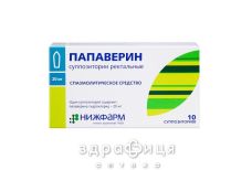 Папаверин суп. ректал. 20 мг №10 спазмолітики, пропульсанти