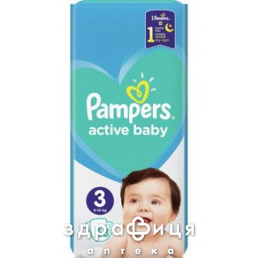 Подгузники Pampers (Памперс) active baby midi 6-10кг №58