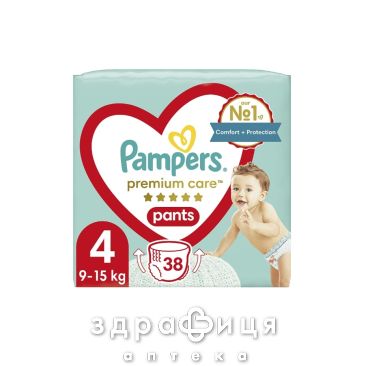 Підгузники памп premium care maxi 9-15кг №38