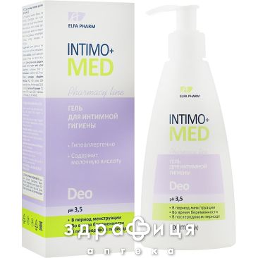 Ельфа intimo+med гель д/iнтим гiгiєни deo ph 3,5 200мл
