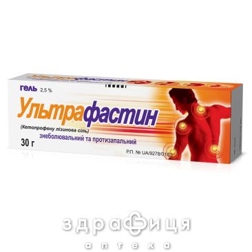 Ультрафастин гель 2.5% 30г хондропротекторы