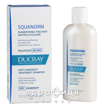 Ducray (Дюкрей) 12163 скванорм шампунь от жирн перхоти 200мл