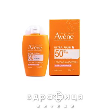 Avene флюїд-ультра сонцезахисний radiance spf50+ 50мл сонцезахисний крем