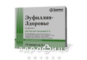 Эуфиллин-Здоровье д/ин 2% 5мл №10 Бронхолитик