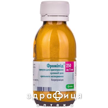 Фромiлiд гран д/п сусп 250мг/5мл 60мл антибіотики