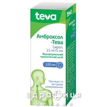 АМБРОКСОЛ-ТЕВА сироп 15мг/5мл 100мл ліки від застуди